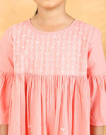 Pink Cotton Chikankari Bluebell Dress