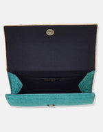 Green Hand Embroidered Clutch