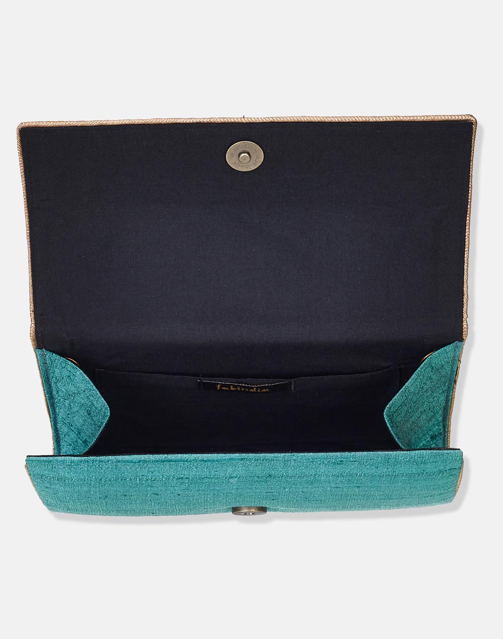 Green Hand Embroidered Clutch