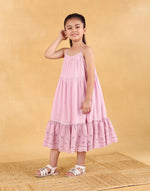 Purple Cotton Chikankari Dress