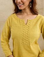 Mustard Cotton Short Kurta