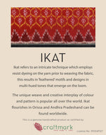 White Cotton Ikat Slim Fit Long Kurta