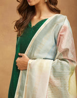 Natural Cotton Silk Blend Hand Block Printed Dupatta