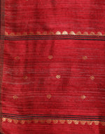 Maroon Silk Blend Hand Woven Stole