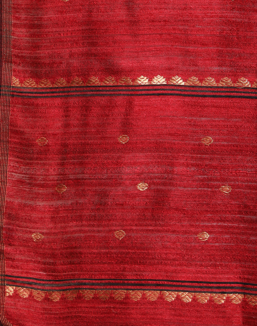 Maroon Silk Blend Hand Woven Stole